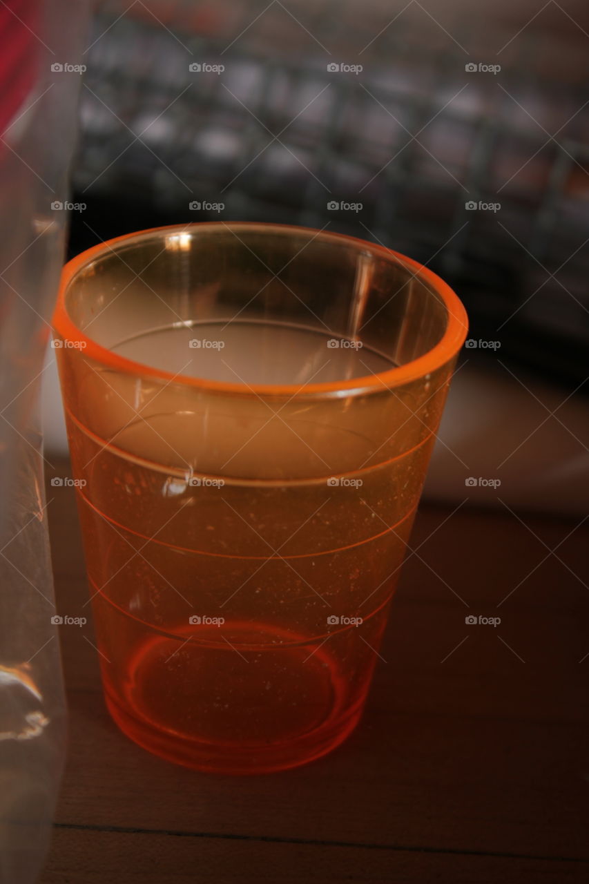 Orange shot glass