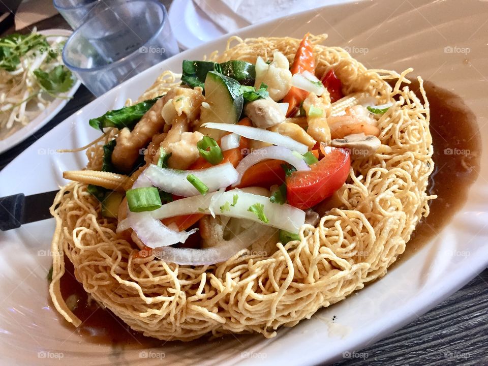 Asian food. Noodles 