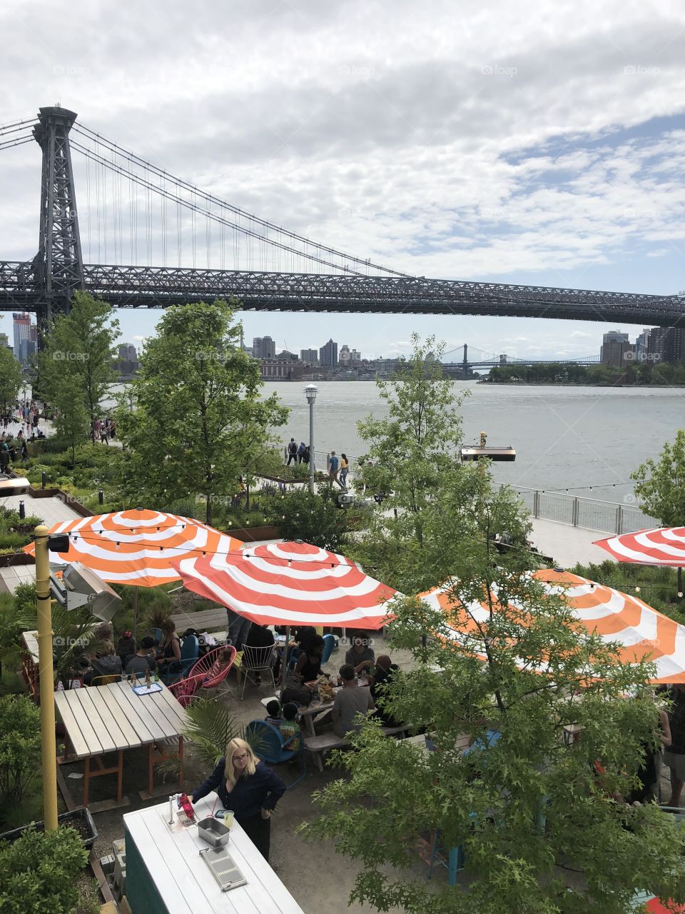 Umbrellas in domino park