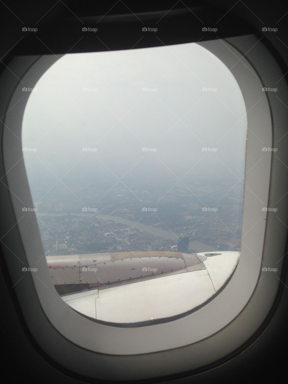 Airplane Window View