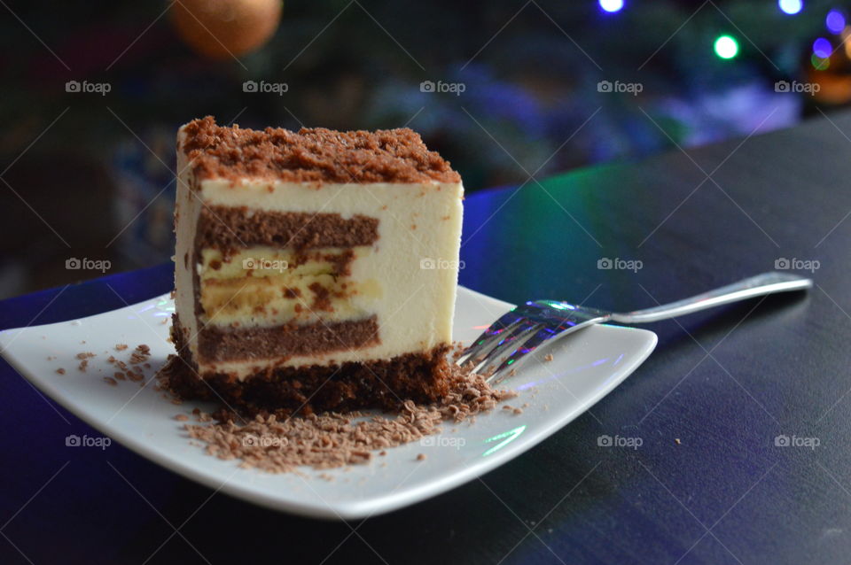 Close-up of sponge cake