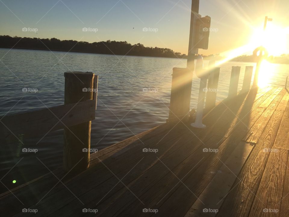 Sunset on the dock