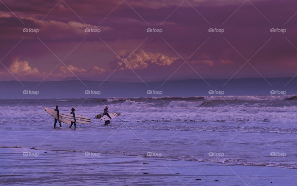 Surfing the Purple Sunset 