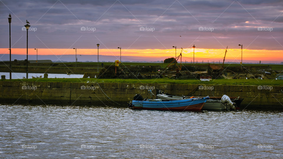 Boat at sunrise