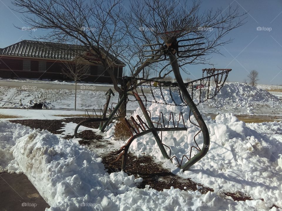 Winter Metal. Sculpture