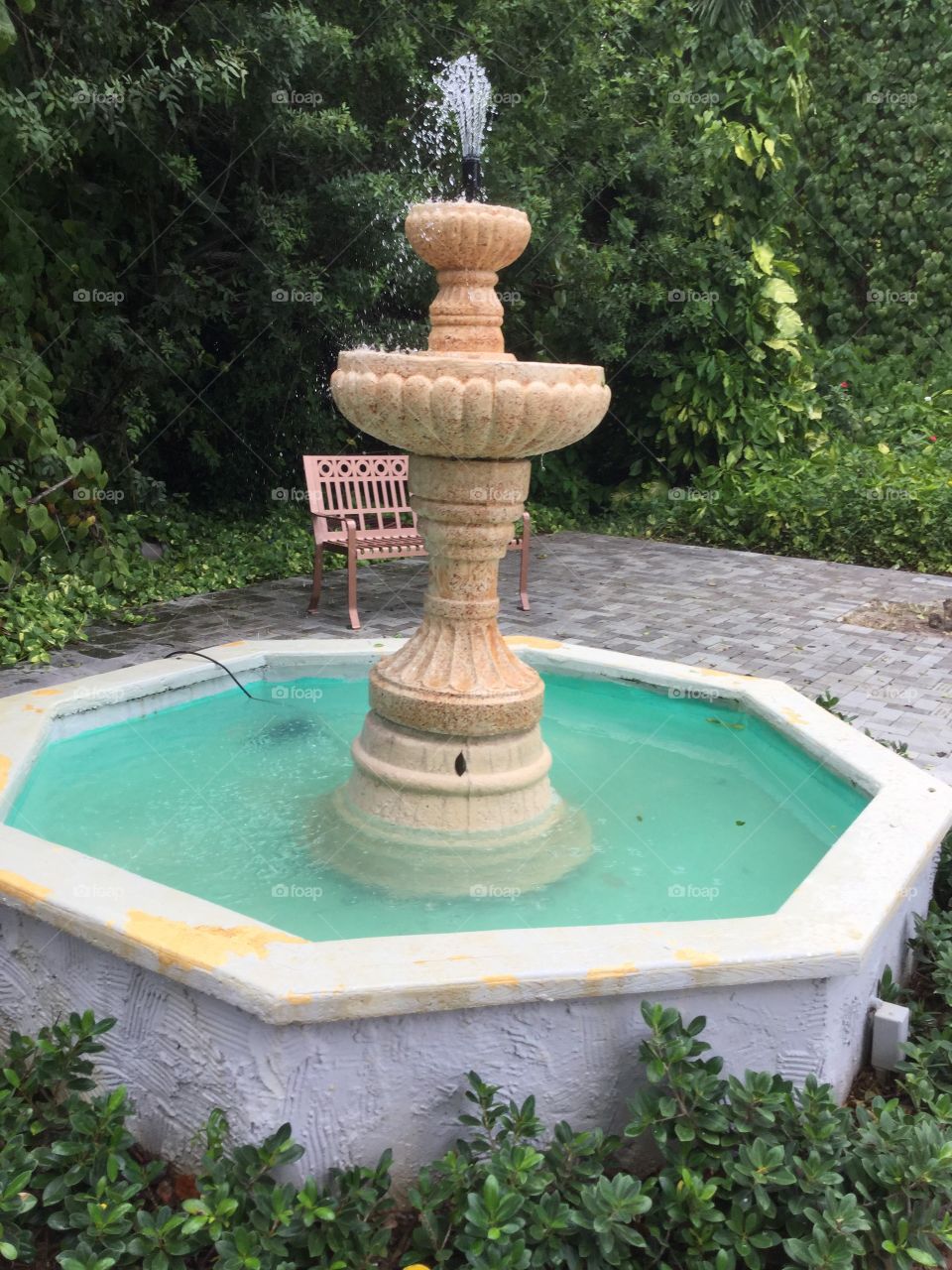 Fountain. Spanish Monastery. North Miami Beach, Florida 