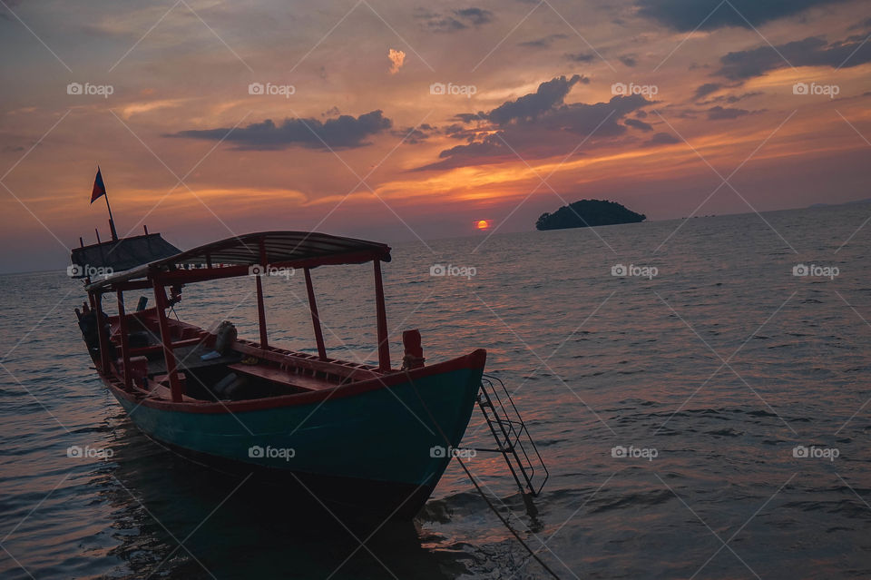 Sunset from Otres Beach, Cambodia 