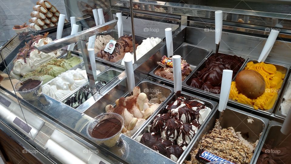 homemade gelato in Florence, Italy. beautiful and delicious