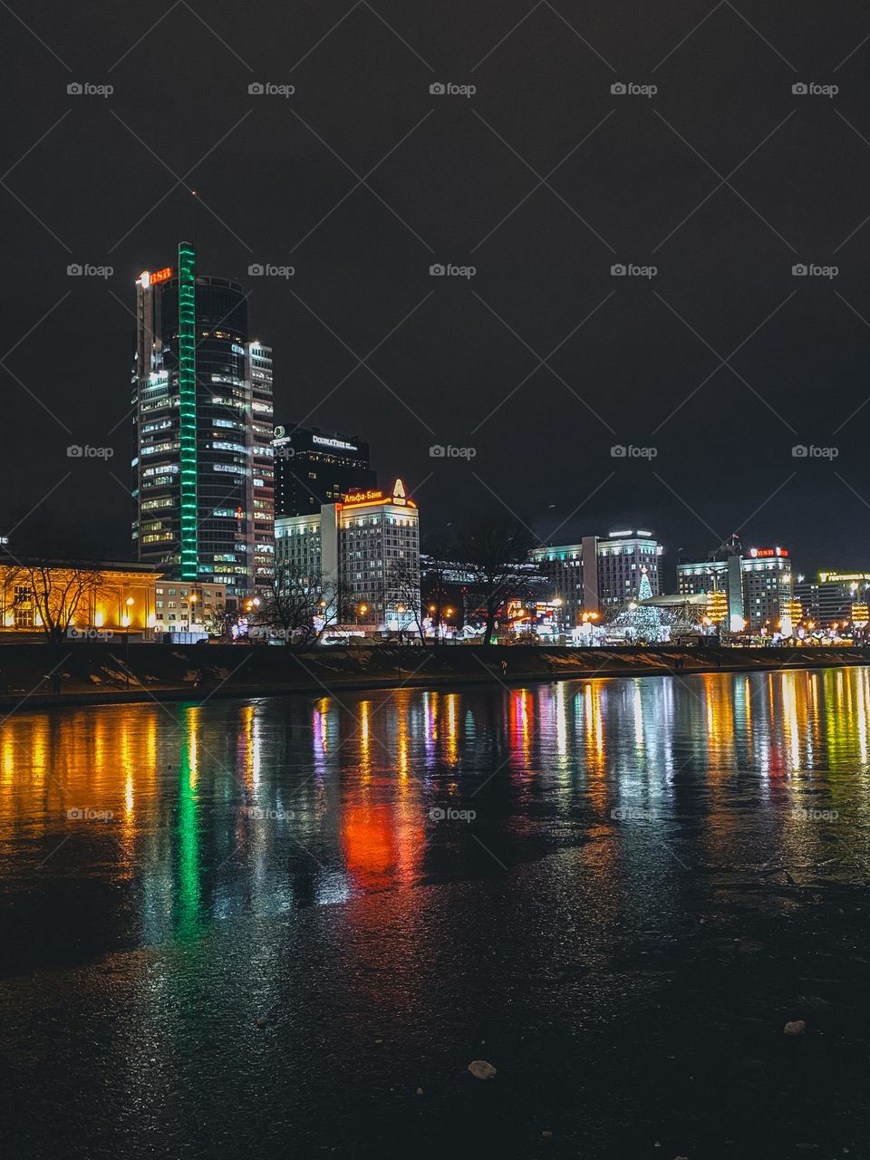 Reflection in the water.