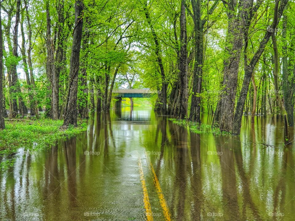 flooded road