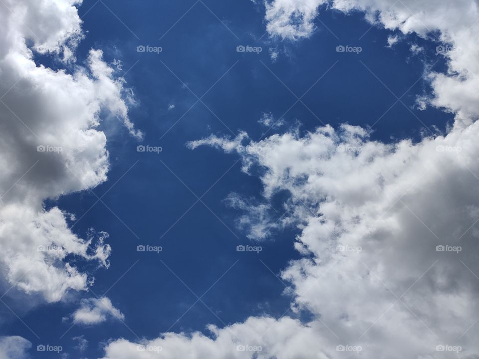 blue sky with white clouds