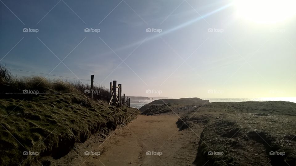 Sunny Pathway on the English Coast