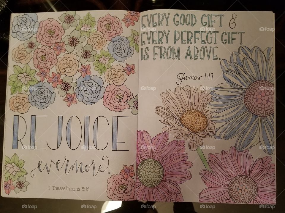 my artwork from the scripture coloring book