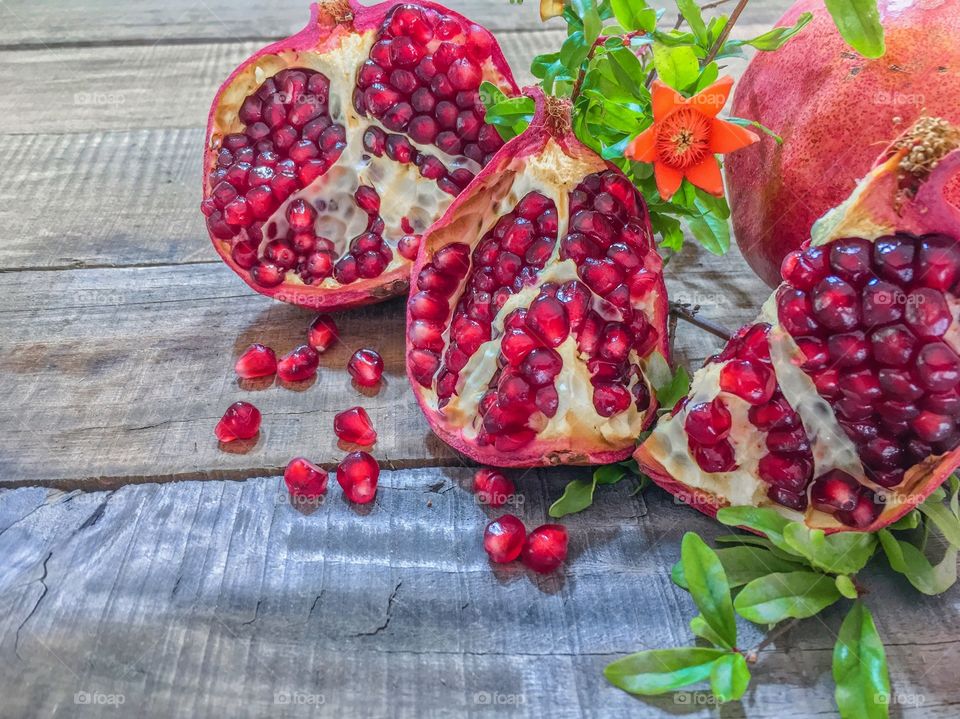 Pomegranate fruits 