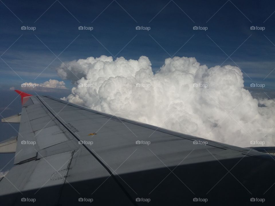 clouds from the plane