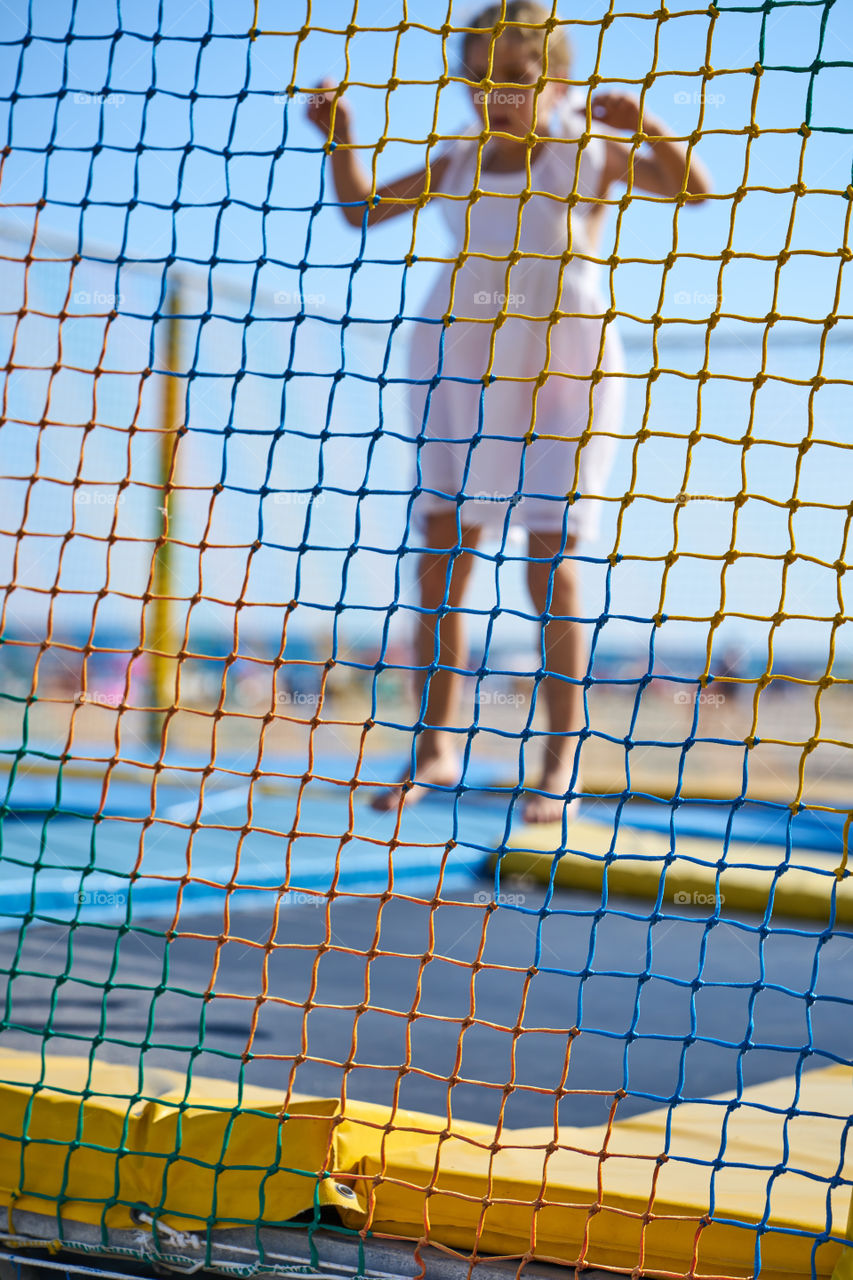 Through the coloured net