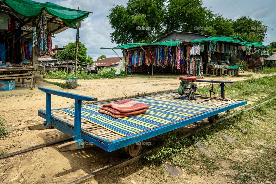 The Bamboo Train in Battambang, Cambodia