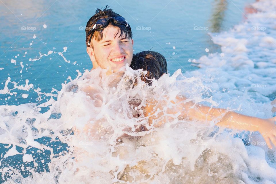 unexpected beach wave