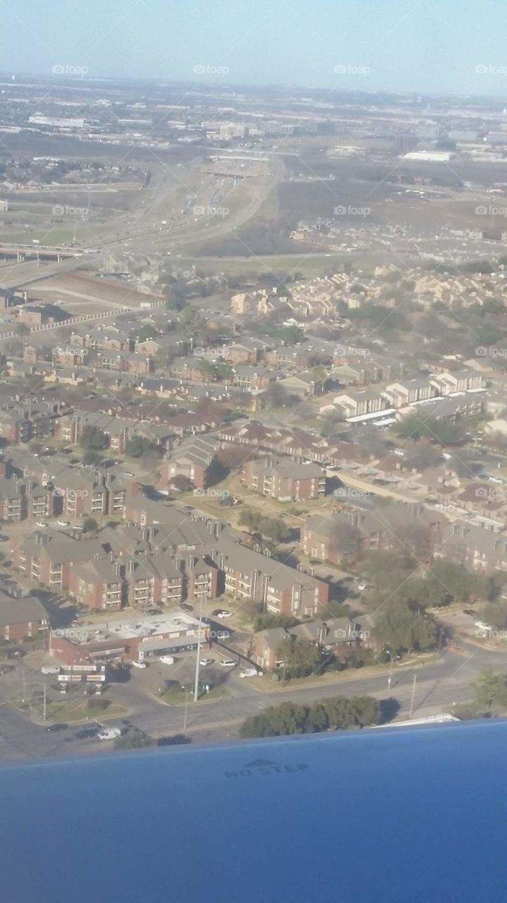 Coming in for a landing at Fort Worth, Texas
