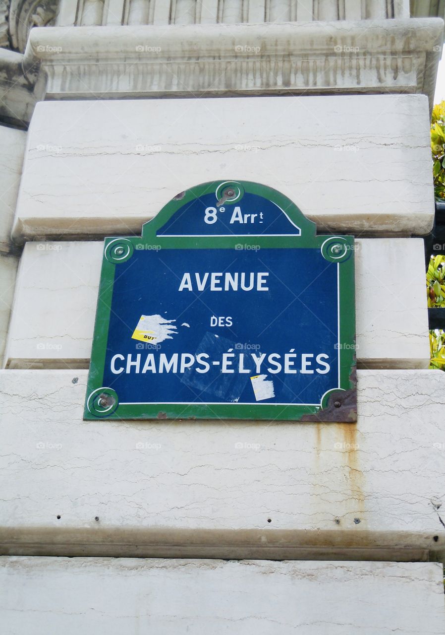 Street sign in Paris 