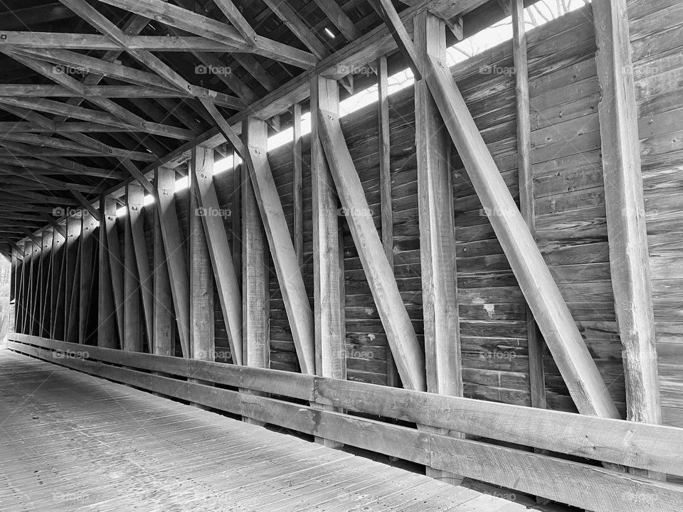 A covered bridge in Frederick Maryland 