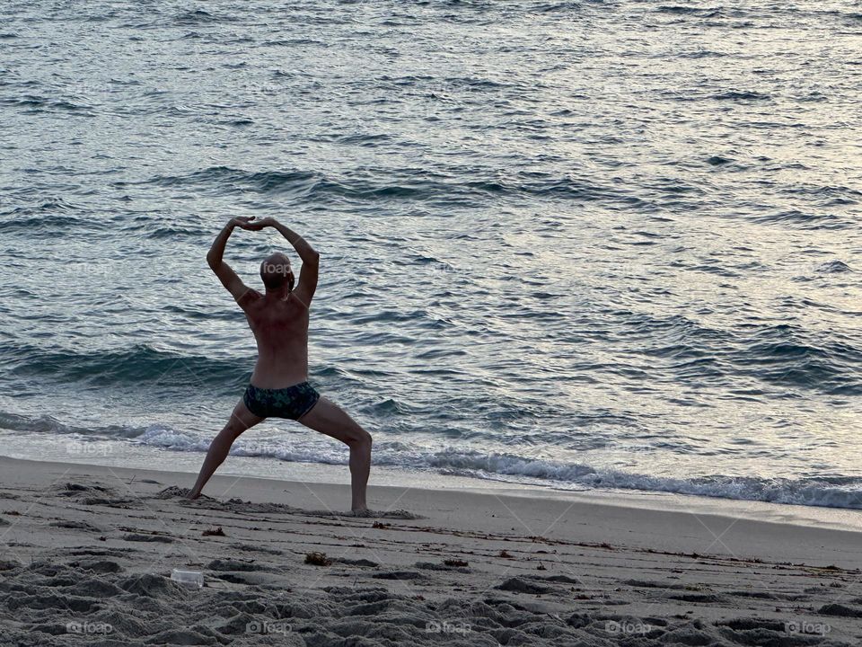 Yoga on the beach 