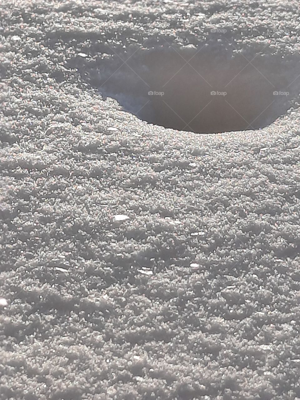 studium of snow on a sunny day with glittering crystals