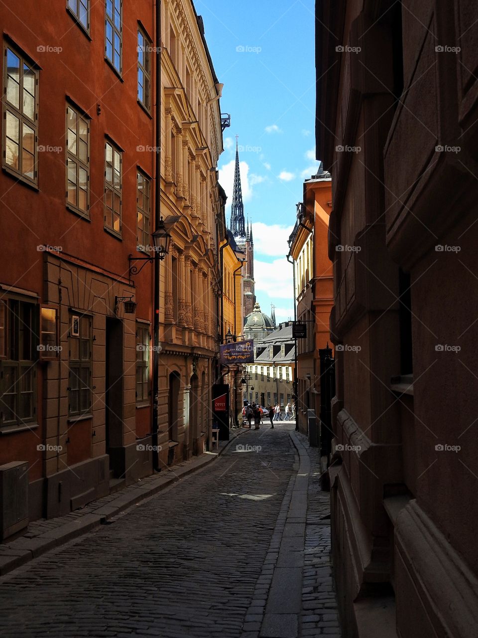 Cobblestone street oldtown Stockholm
