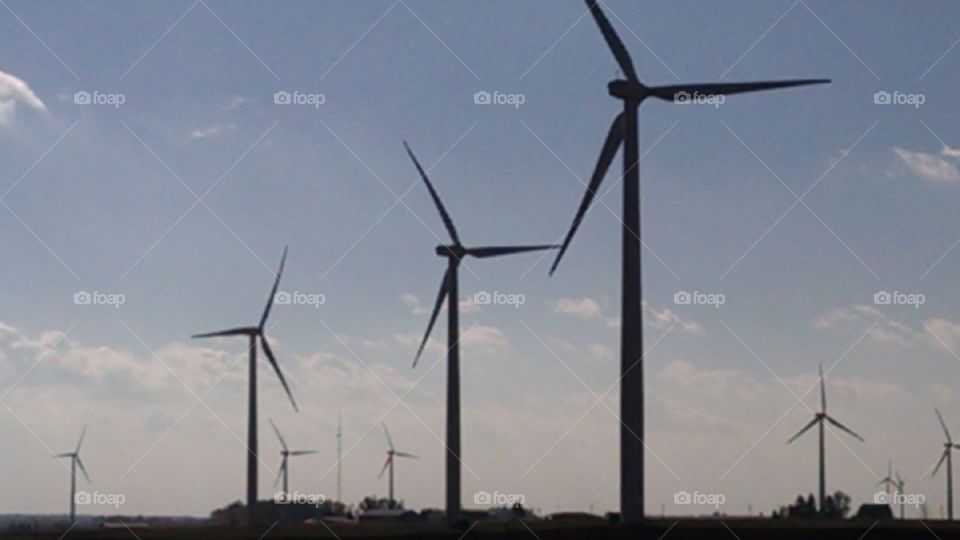 windmills. windmill farms in Michigan