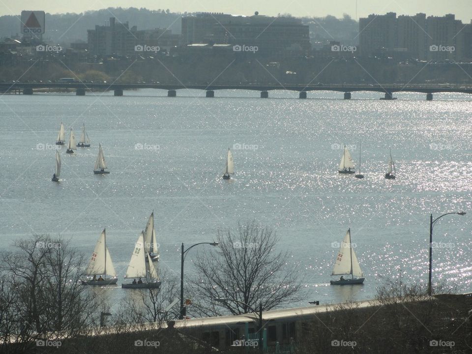 Ships on the Charles River