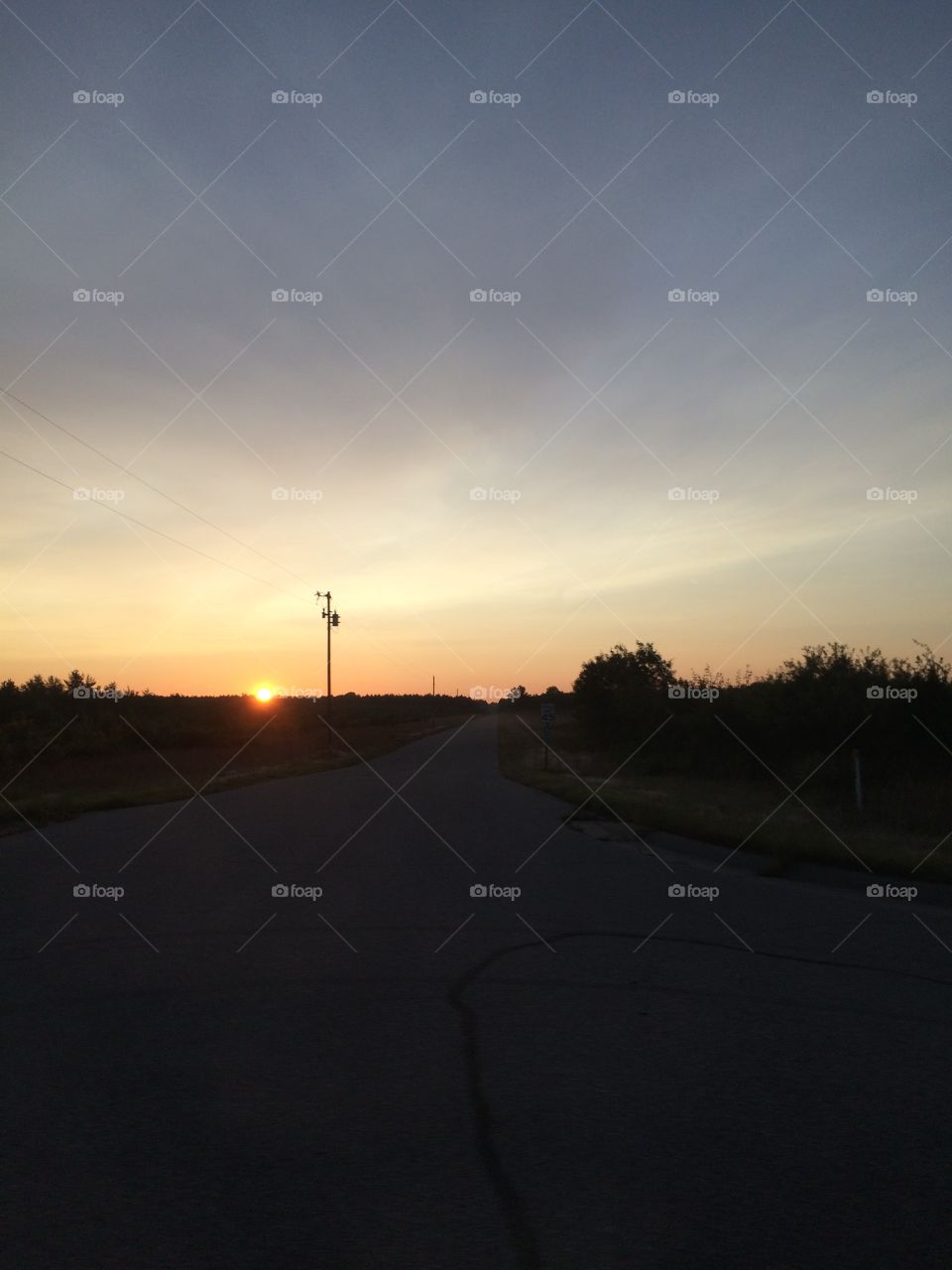 Landscape, Road, Light, Sunset, Sky