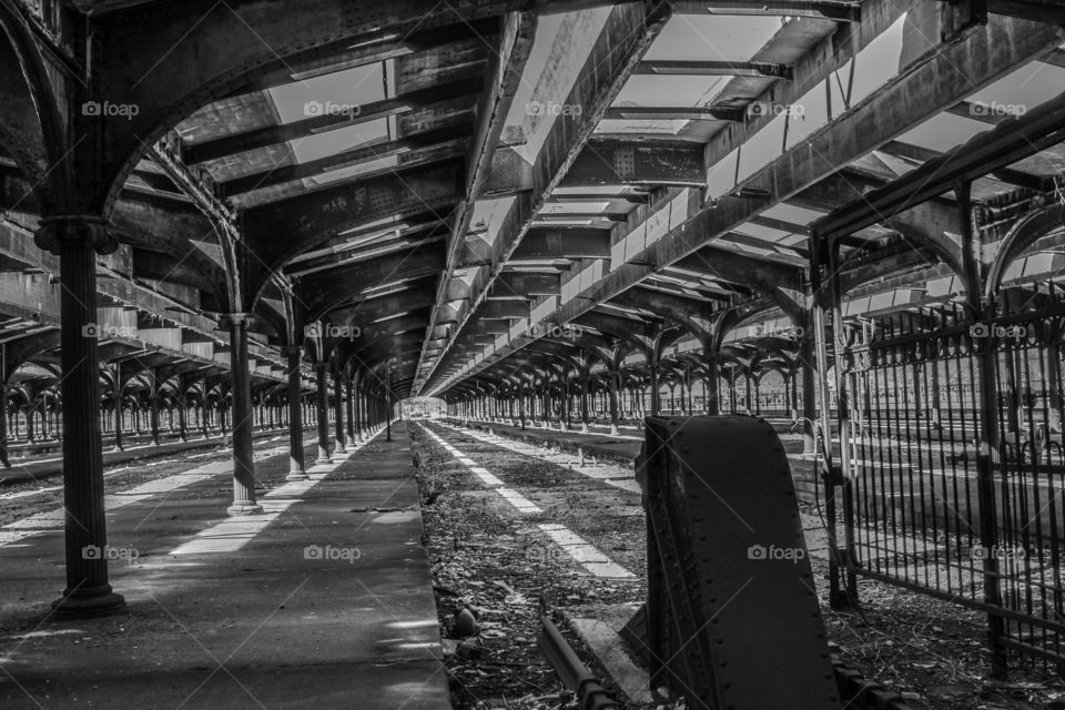 Abandoned railway station in New york