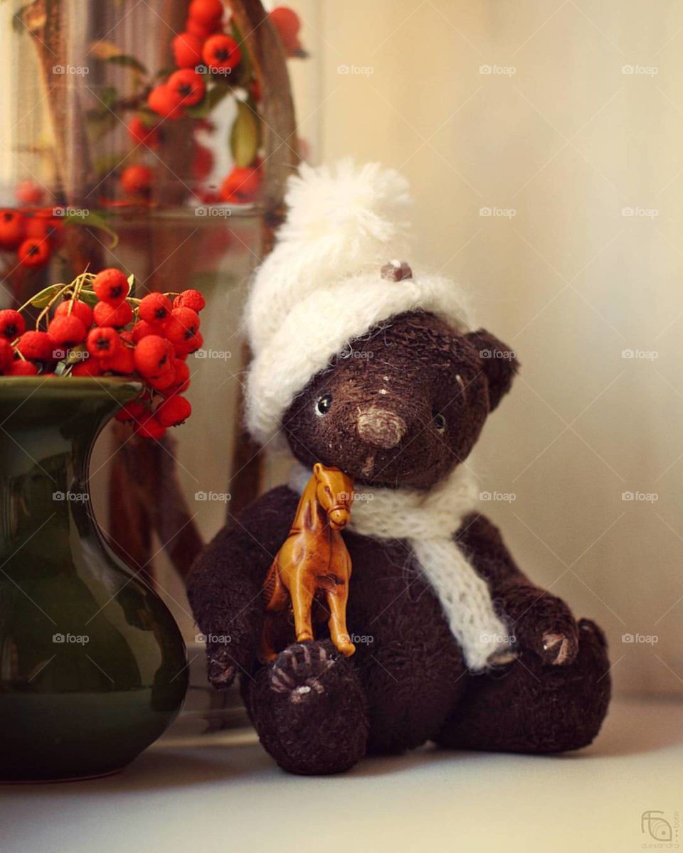 Christmas, Winter, Toy, Teddy, Still Life