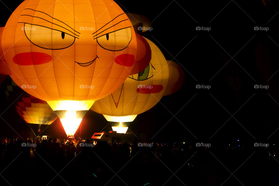 hot night air balloon by jcha771331