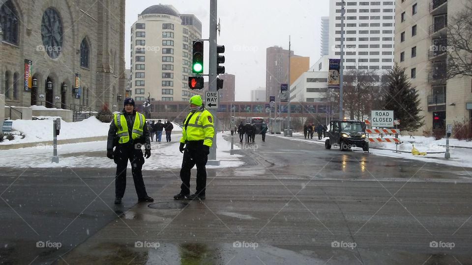 Police, Road, Street, City, Battle