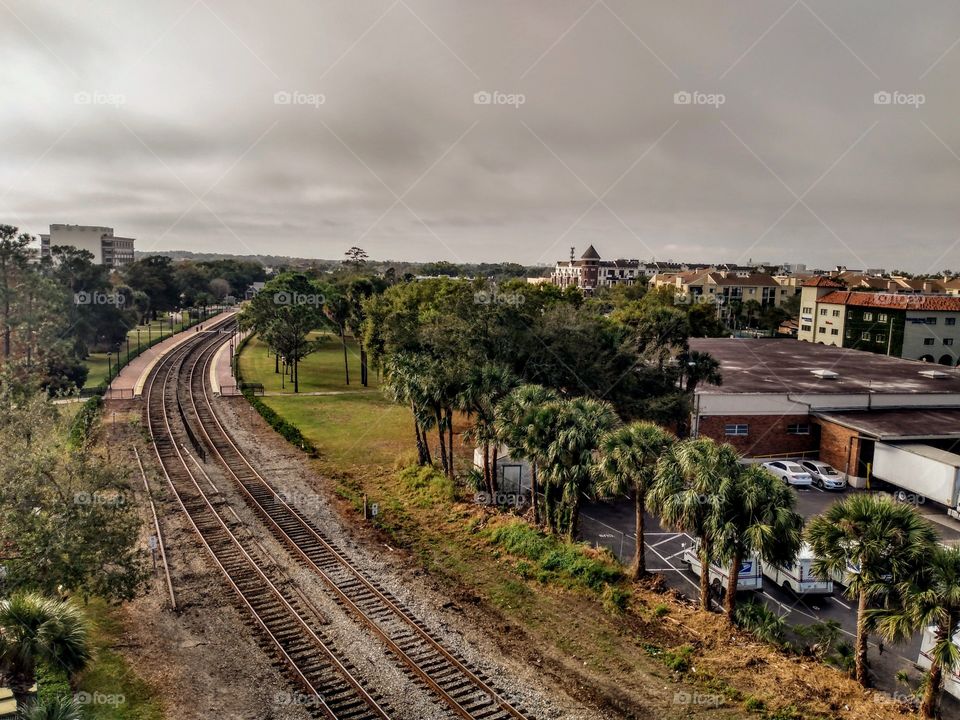 Railroad Tracks in Winter Park,Florida