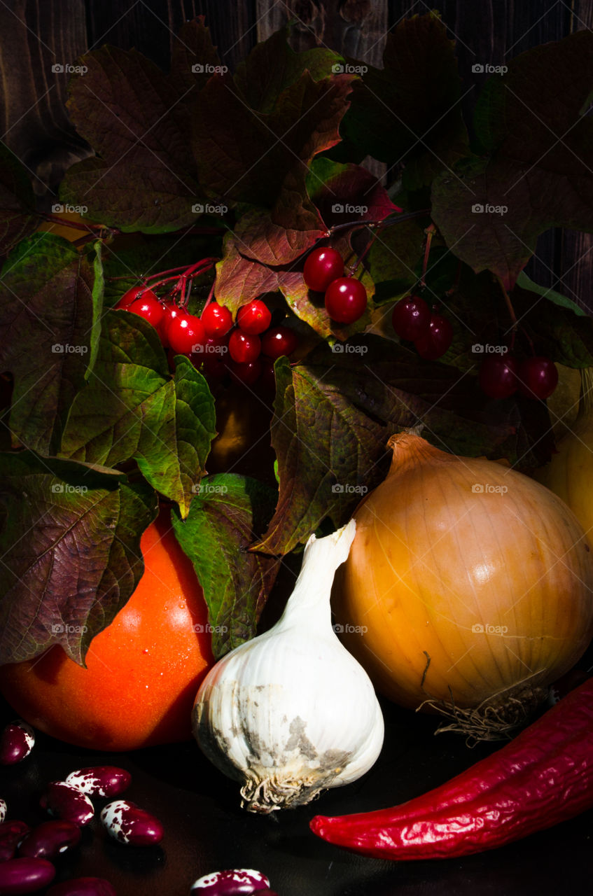 still life with vegetables