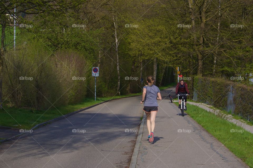 Jogger And Cyclist