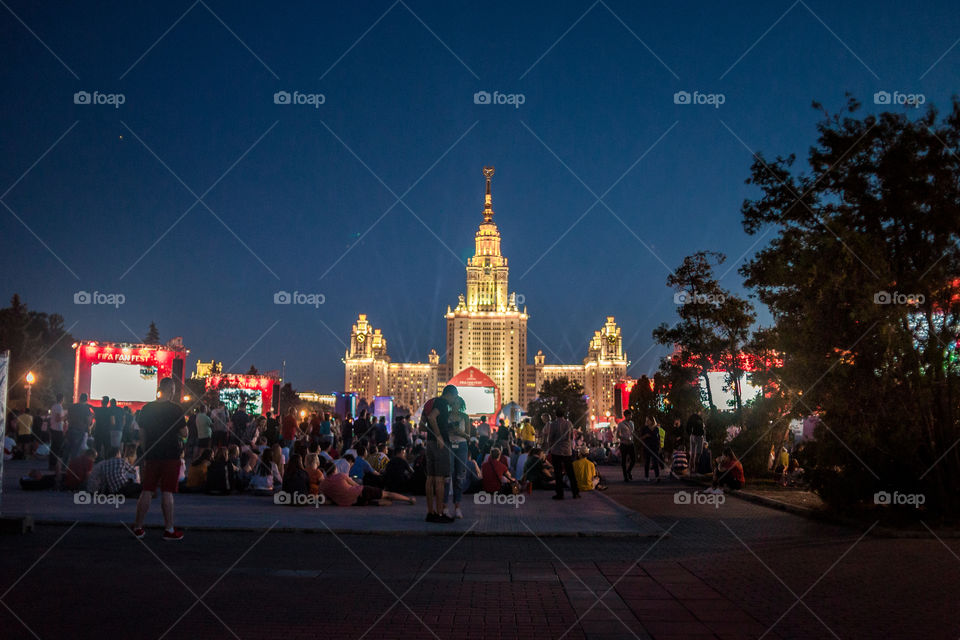 FIFA Fan Fest in Moscow, Russia, Brazil vs Serbia, 27 June 2018