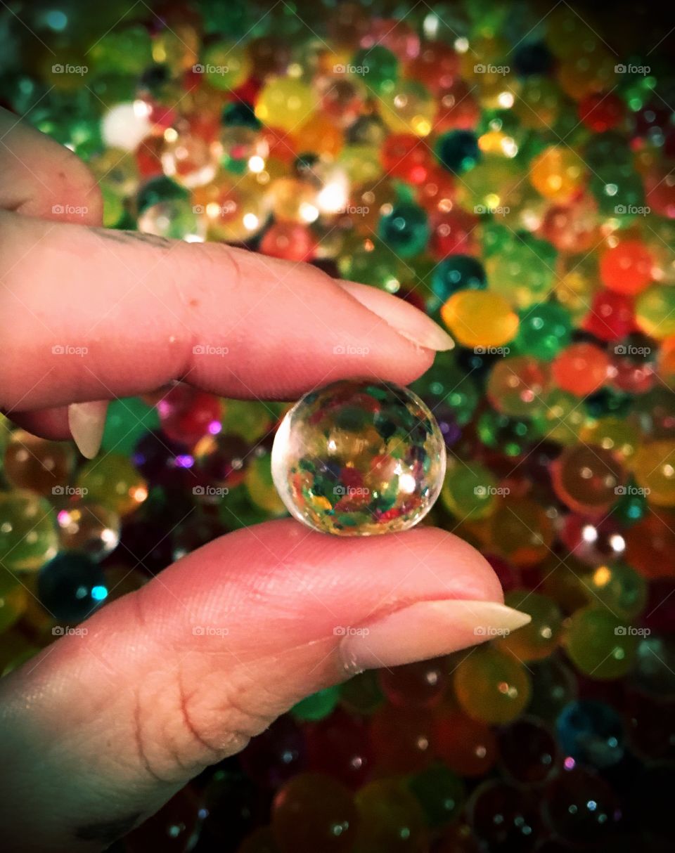 Close up of water bead