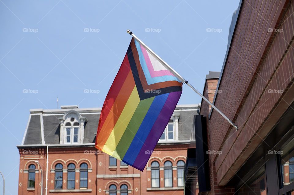 The rainbow flag itself.