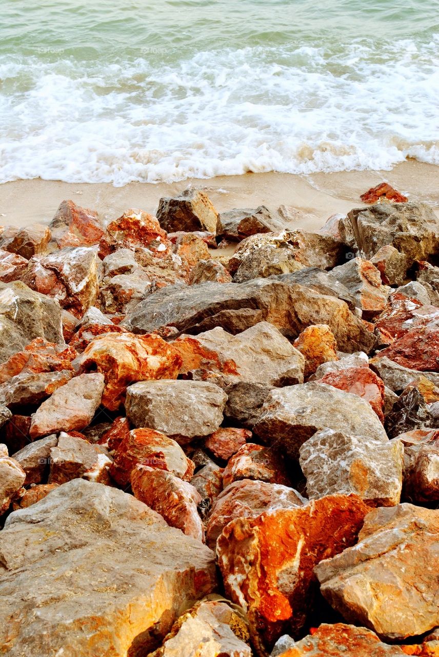 Rocks on the beach