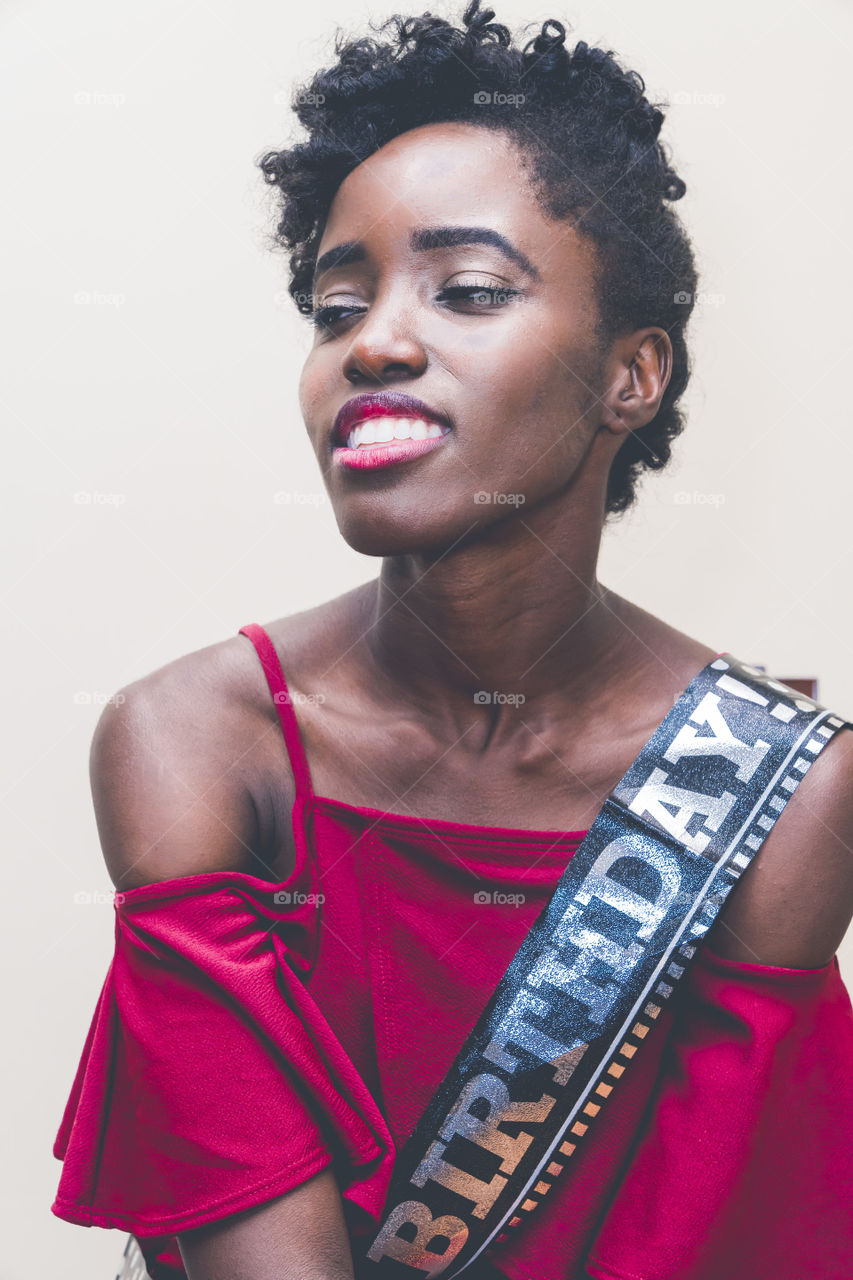 Smiling african woman