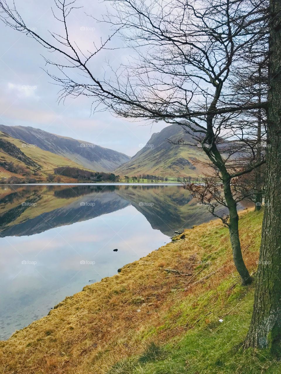 Mirrored Cumbrian lake