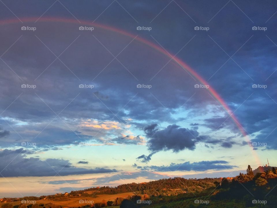 Rainbow on clouds