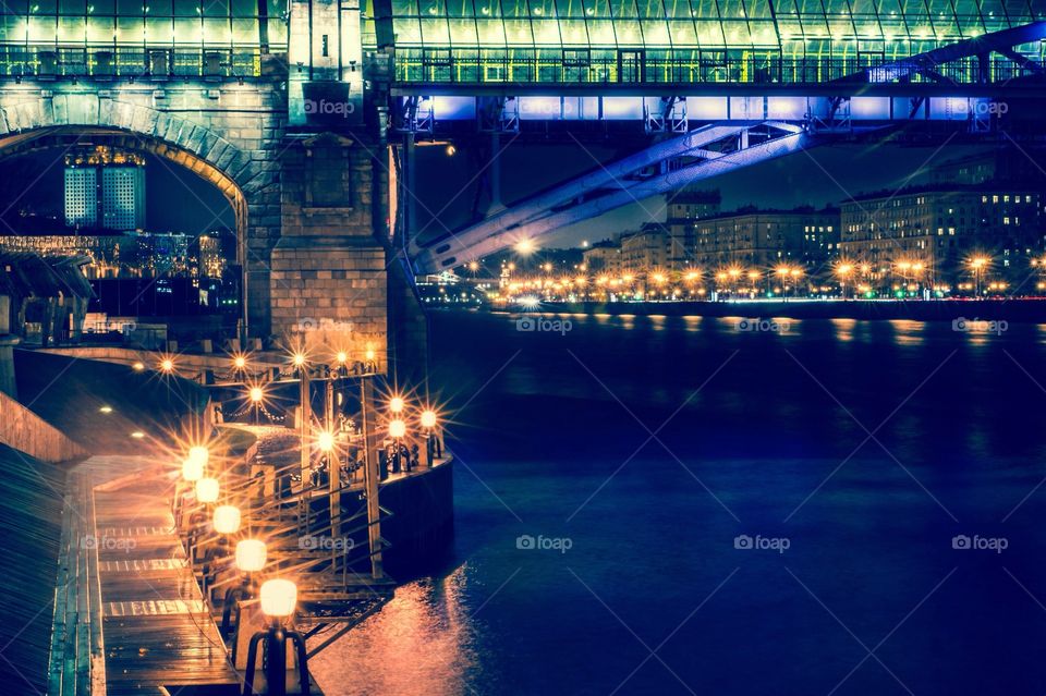 Moscow architecture . Russia . Bridge 