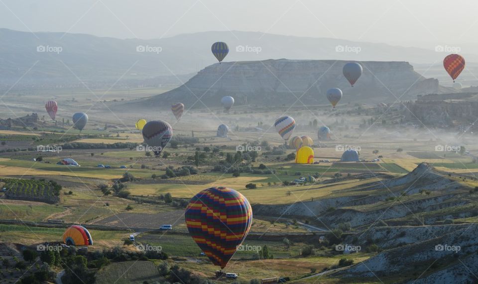 Air balloons on Capadocia Turkey