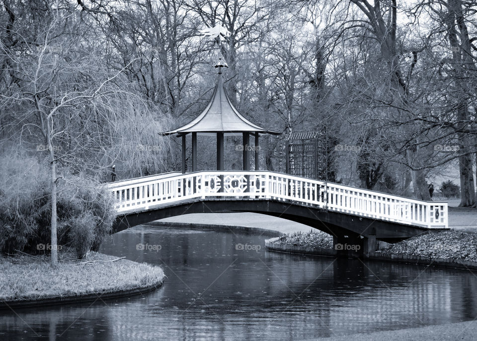 Chinese Bridge in Frederiksberg Garden, Denmark.