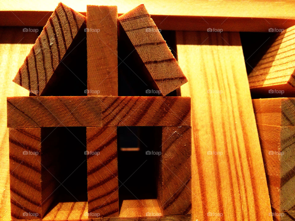 smooth wood building blocks