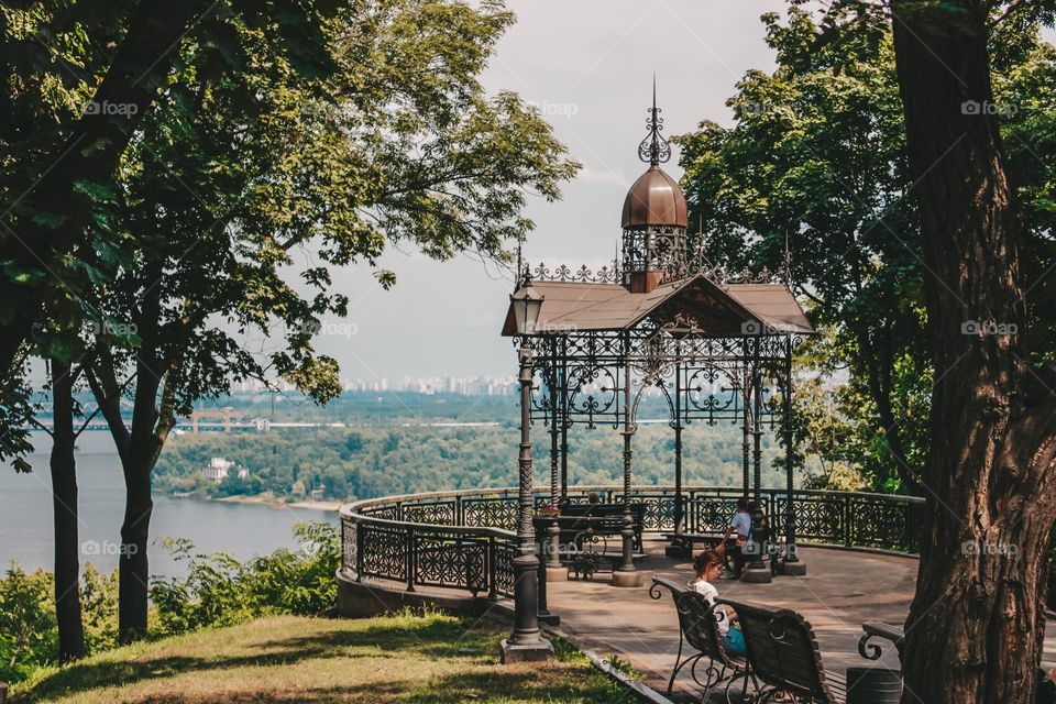 the viewpoint in Kiev city center